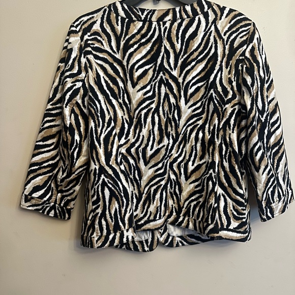 Charter Club Black and White Zebra Print Blouse - Picture 5 of 5